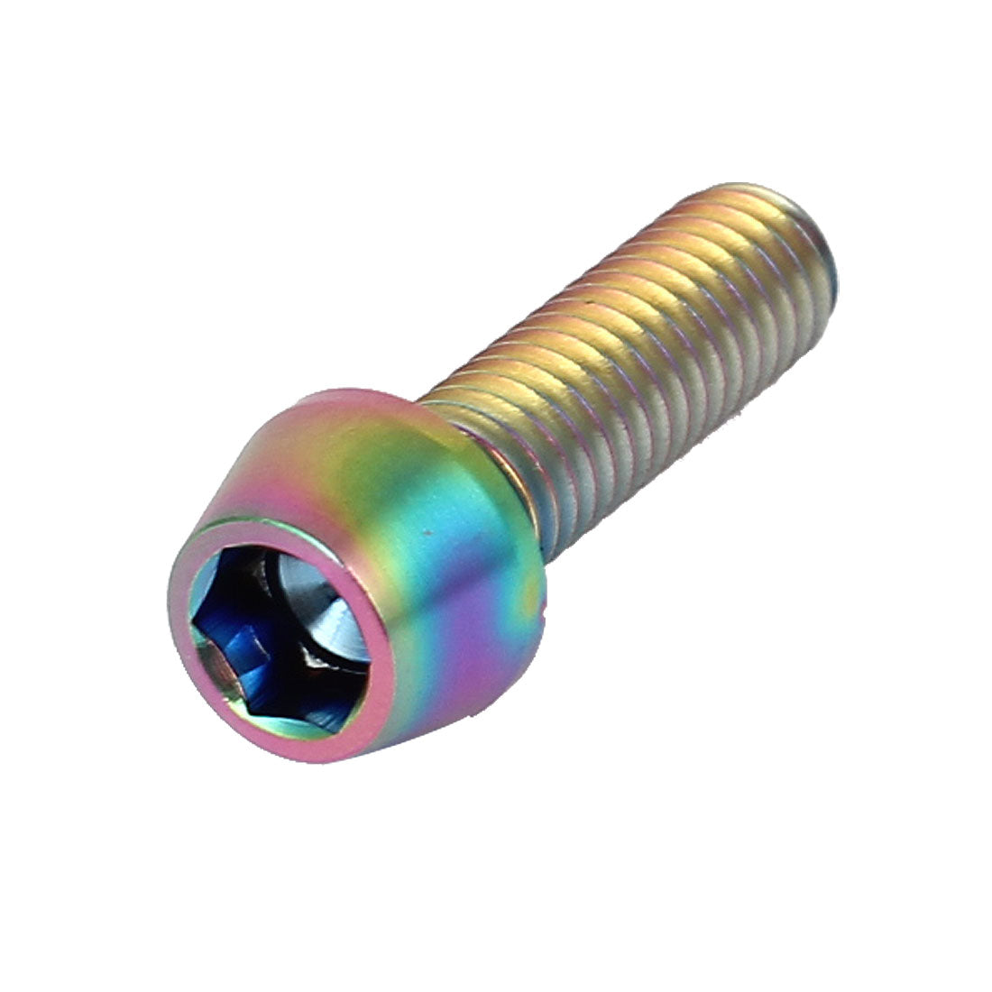 Harfington M6x1mmx20mm Colorful Titanium Hex Tapered Head Stem Bolt MTB Handlebar Screw