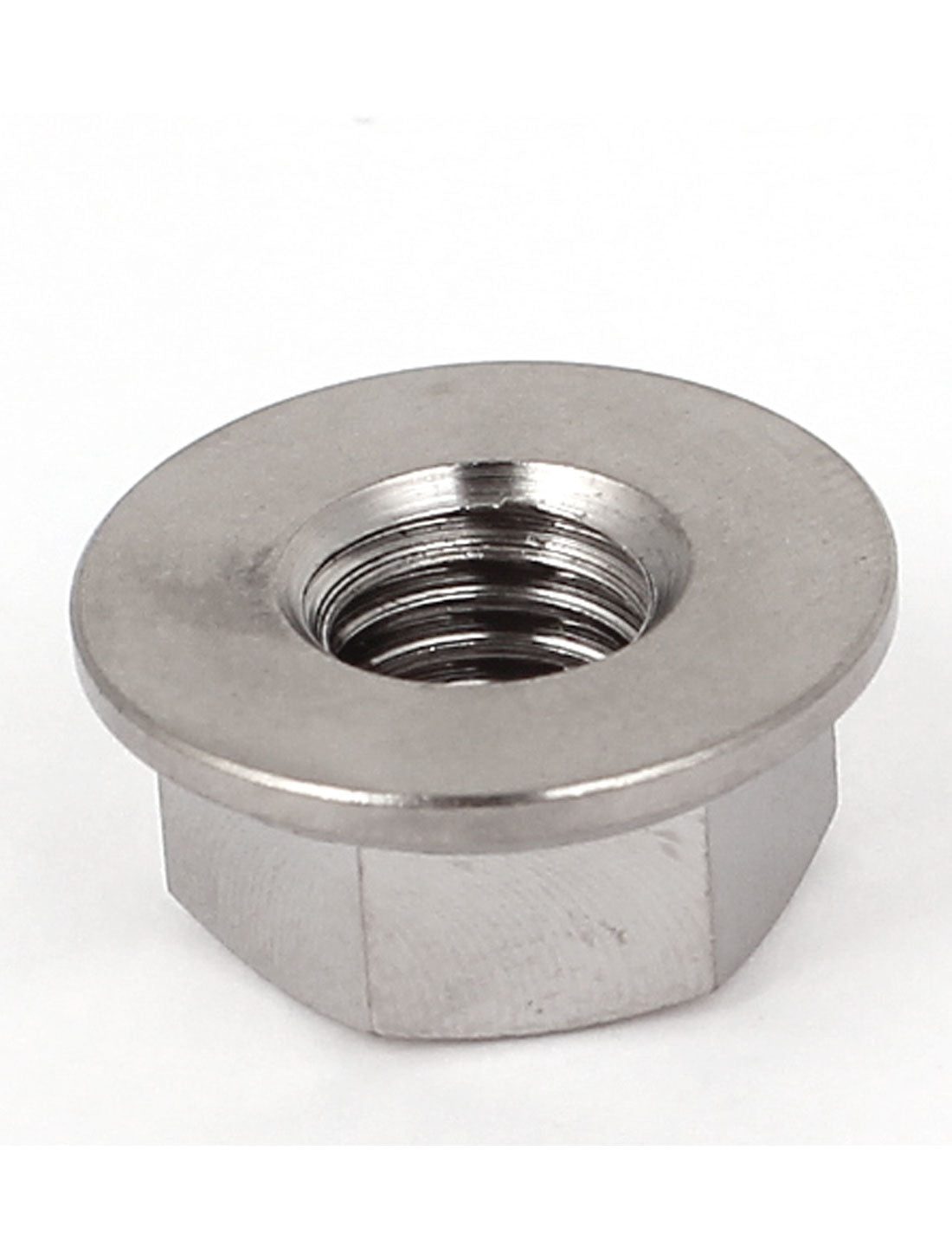 Harfington M8x1.25mm 13mm Hex Head Metric TC4 Titanium Flange Nut Bolt Silver Tone DIN 6923