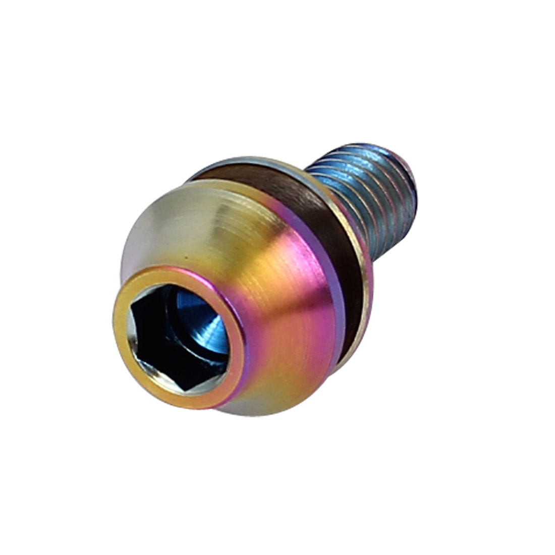Harfington M5x12mm Colorful Titanium Ti Hex Socket Washer Tapered Head Bolt MTB Bike Screw