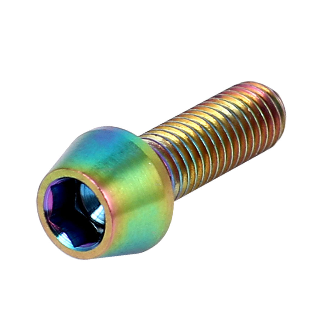 Harfington M5x15mm TC4 Titanium Hex Taper Head Bolts Bike Front Derailleur Screws Fasteners