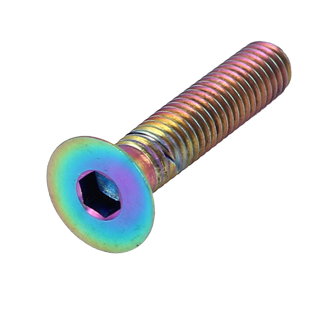 Harfington M6x1mmx30mm Colorful Titanium Hexagon Socket Countersunk Head Bolts Screws