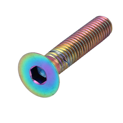 Harfington M6x1mmx30mm Colorful Titanium Hexagon Socket Countersunk Head Bolts Screws