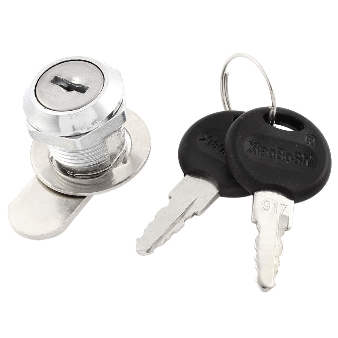 Harfington 18mm Male Thread Cabinet Mailbox Drawer Cupboard Cam Lock w 2 Keys