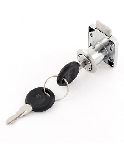Harfington 16mm Dia Cylinder Head Cabinet Cupboard Security Drawer Lock w 2 Keys