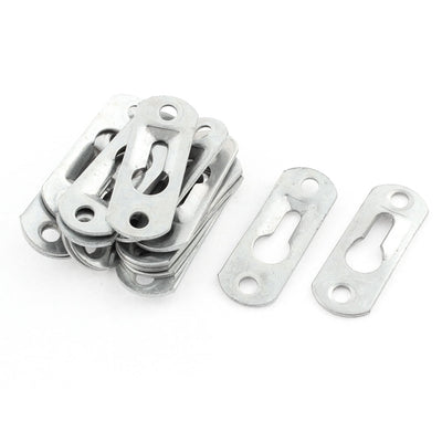 Harfington 17 Pcs Hardware Metal Glass Mirror Picture Hanging Plate Bracket 10mm Dia