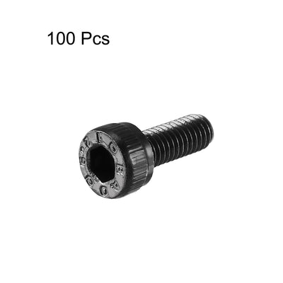 Harfington 100Pcs M3x8mm 12.9 Alloy Steel Screw Cap Point Hex Socket Screws Bolts