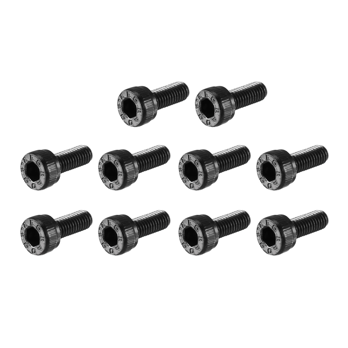 Harfington 100Pcs M3x8mm 12.9 Alloy Steel Screw Cap Point Hex Socket Screws Bolts