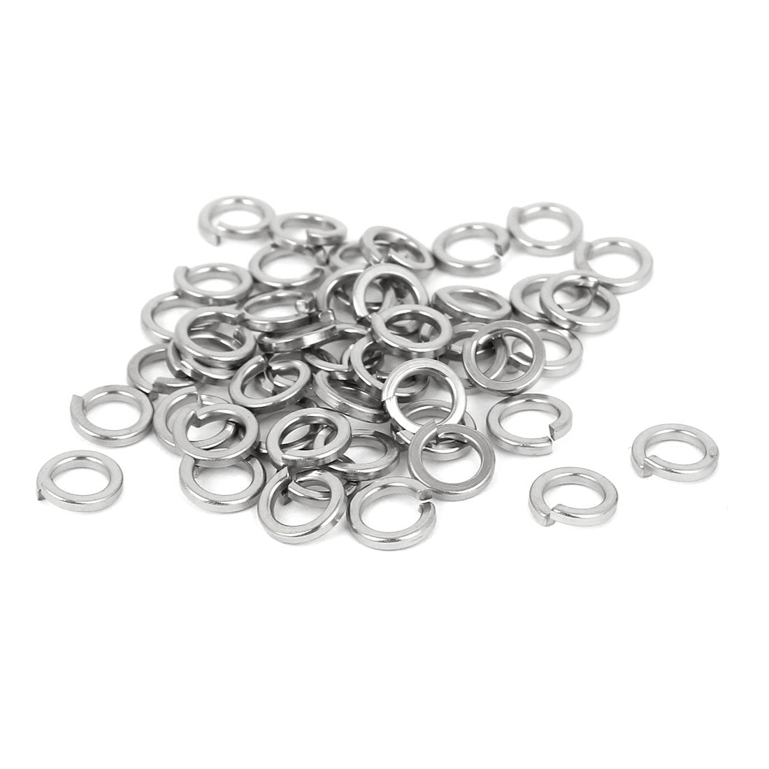 Harfington 50pcs 316 Stainless Steel Split Lock Spring Washers 3/16" Screw Spacer Pad