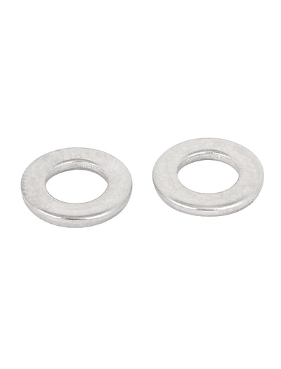 Harfington 100pcs Silver Tone 304 Stainless Steel Flat Washer 1/4" for Screws Bolts