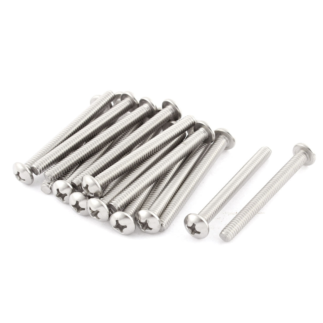 Harfington 68mm Long 1/4"x20x2-1/2" Stainless Steel Phillips Cross Head Machine Screws Bolts 20 Pcs