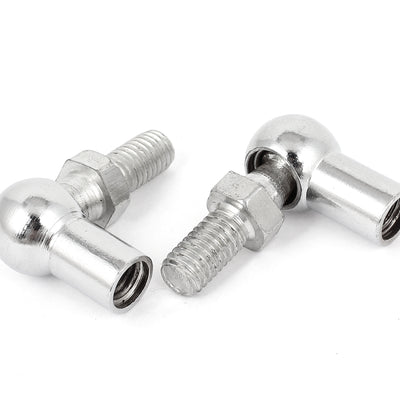 Harfington 4 Pcs 8mm Male Female 90 Degrees L-Shape Ball Joint Rod End Bearing