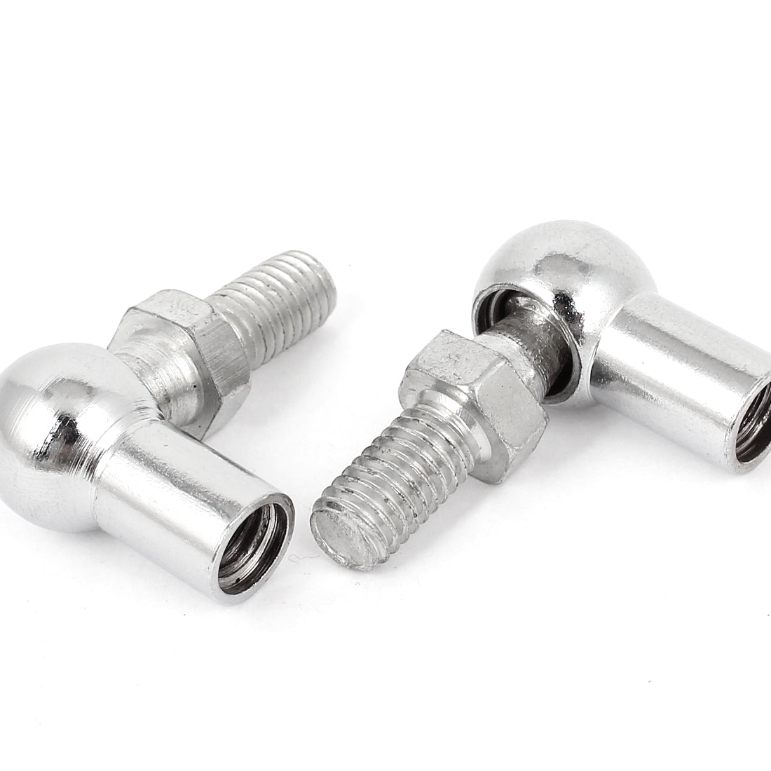 Harfington 4 Pcs 8mm Male Female 90 Degrees L-Shape Ball Joint Rod End Bearing