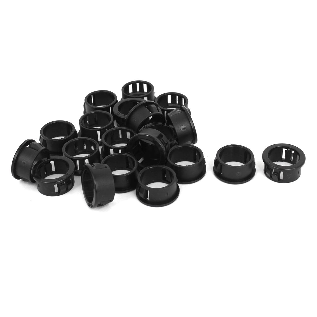 Harfington 19 mm schwarze Nylon-Kabelschlauch-Schnappverschluss-Buchse, Schutztülle, 20 Stück