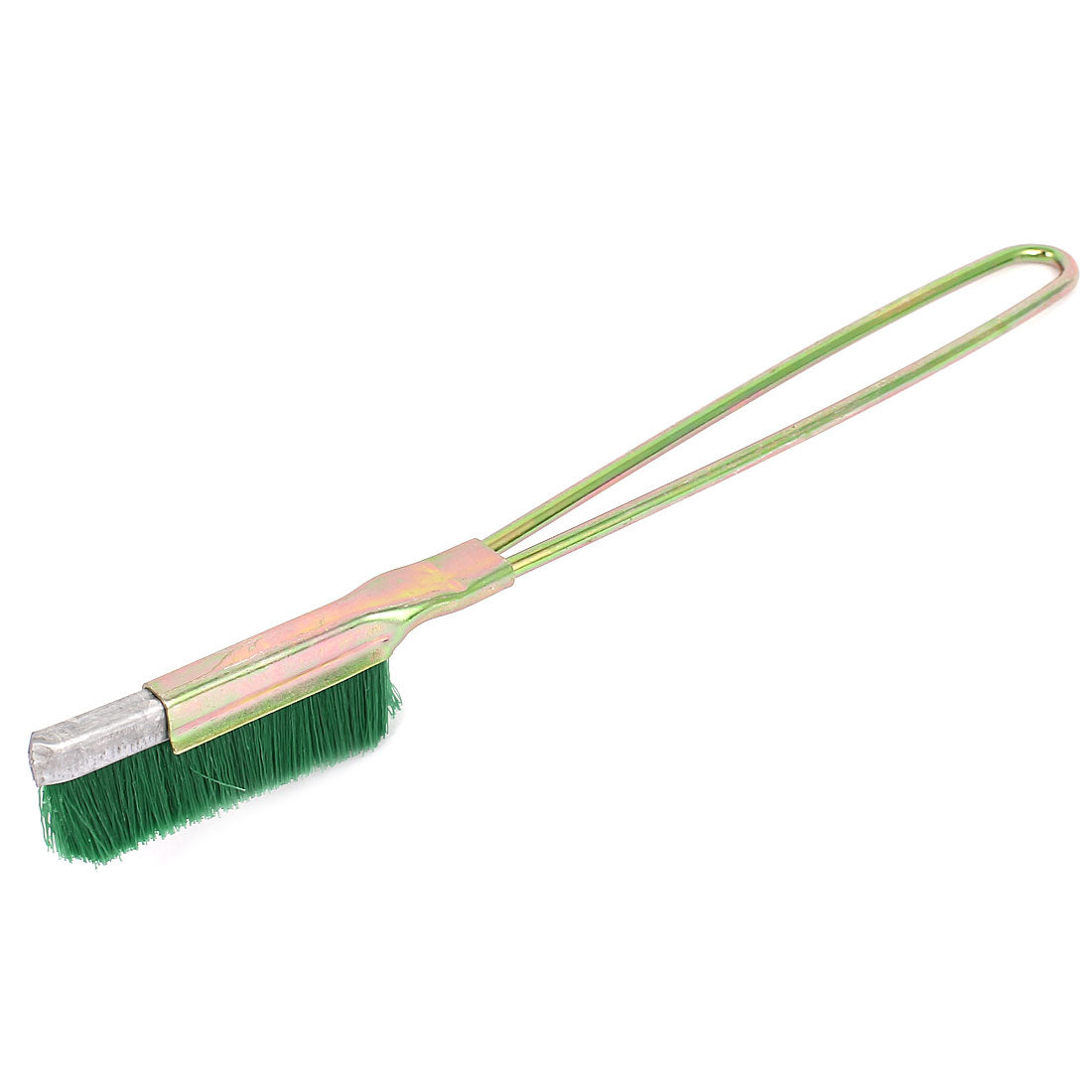 Harfington 21cm Long Handy Tool Metal Handle Nylon Cleaning Brush Green