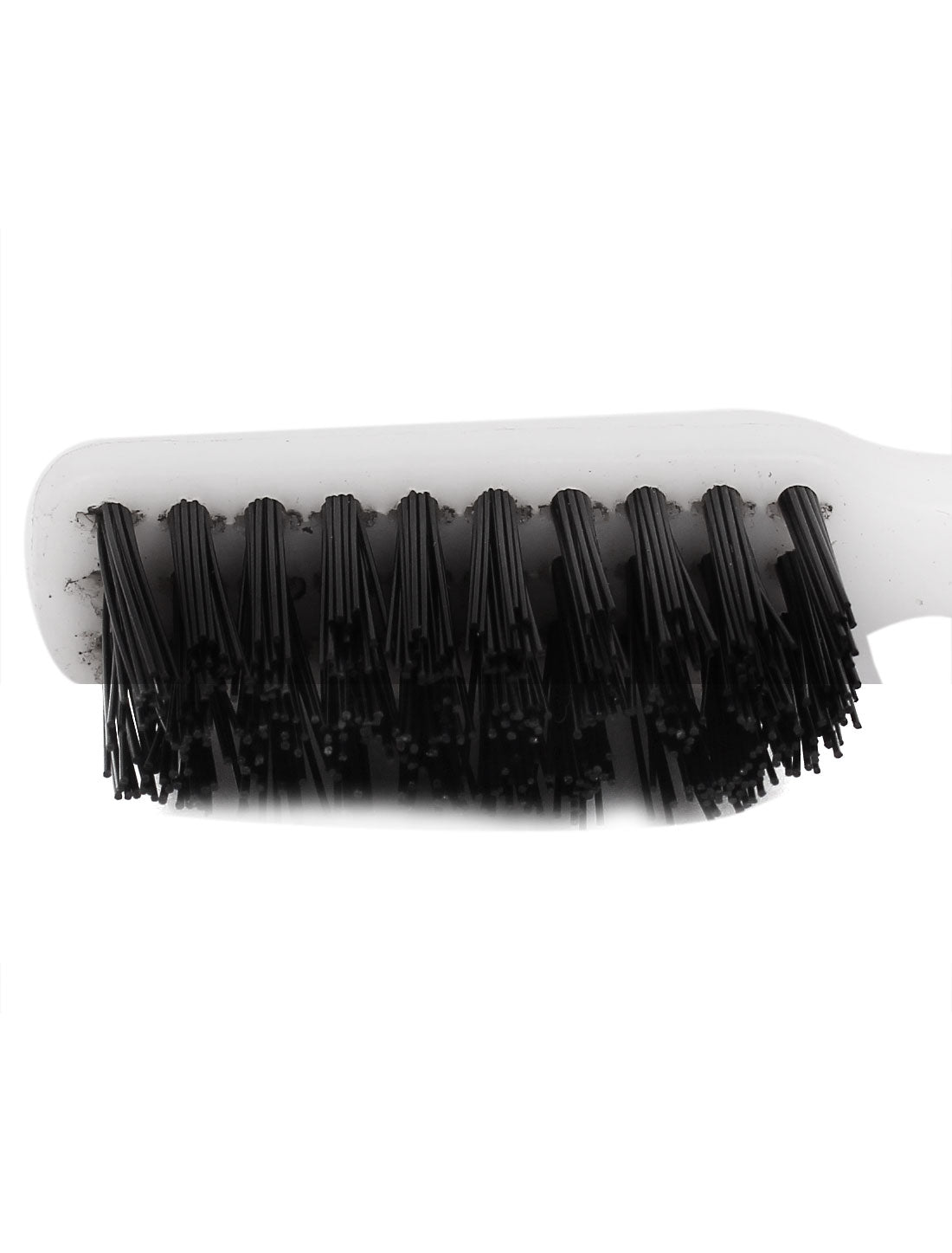 Harfington 18cm Long Handheld Plastic Handle Nylon Cleaning Brush Black White 20 Pcs