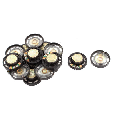 Harfington 16pcs Interphone 27mm External Magnetic Speaker Loudspeaker 8 Ohm 0.25W