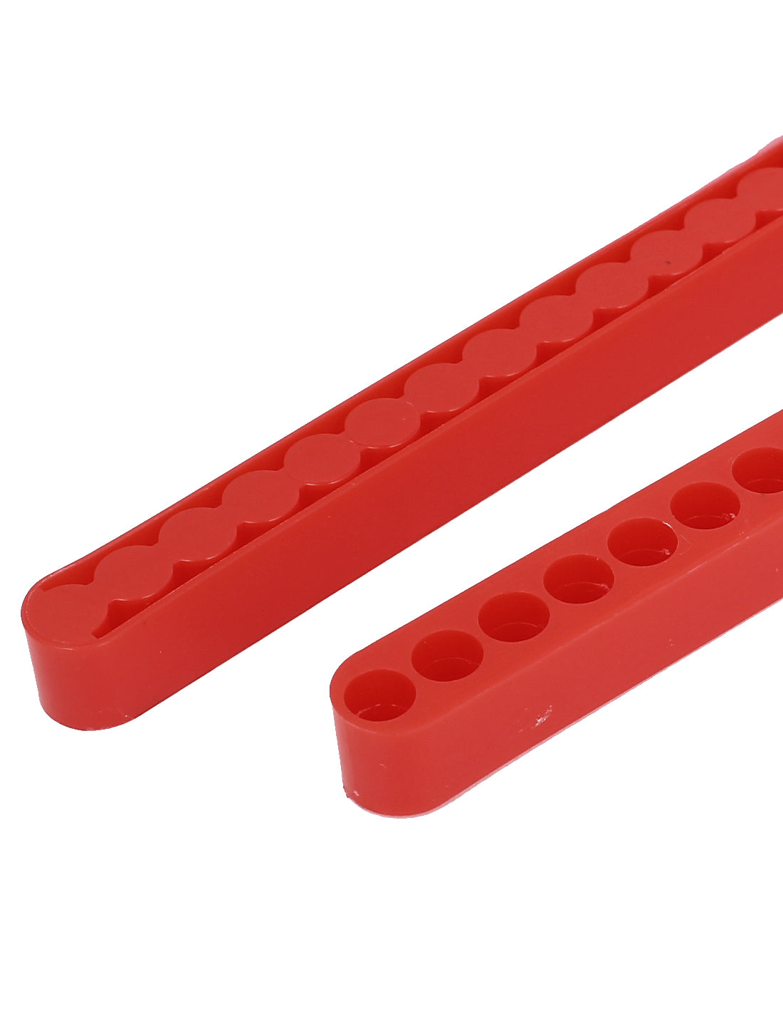 Harfington 125mm Long 7mm Dia 15 Holes Screwdriver Bit Holder Block Red 5 Pcs