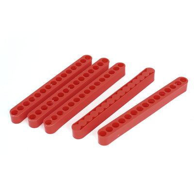 Harfington 125mm Long 7mm Dia 15 Holes Screwdriver Bit Holder Block Red 5 Pcs