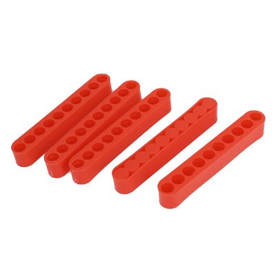 Harfington 85mm Long 7mm Dia 10-Hole Screwdriver Bit Holder Block Red 5 Pcs