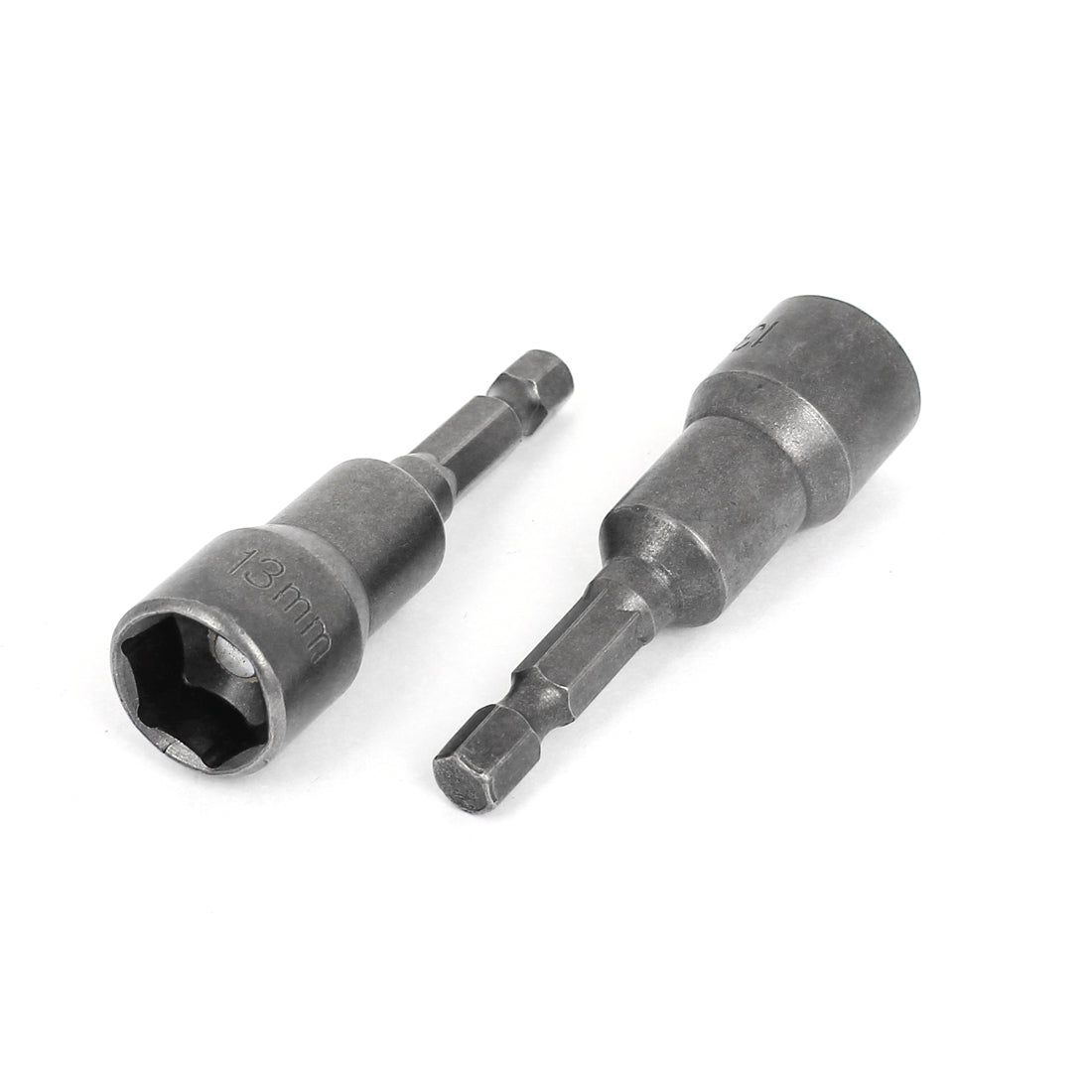 Harfington 1/4" Shank 13mm Hex Socket Driver Bit Nuts Magnetic Setter 2 Pcs