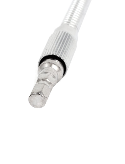 Harfington 8" Long 1/4" Hex Driver Flex Flexible Socket Extension Bar Silver Tone