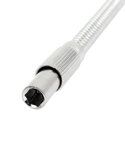 Harfington 8" Long 1/4" Hex Driver Flex Flexible Socket Extension Bar Silver Tone