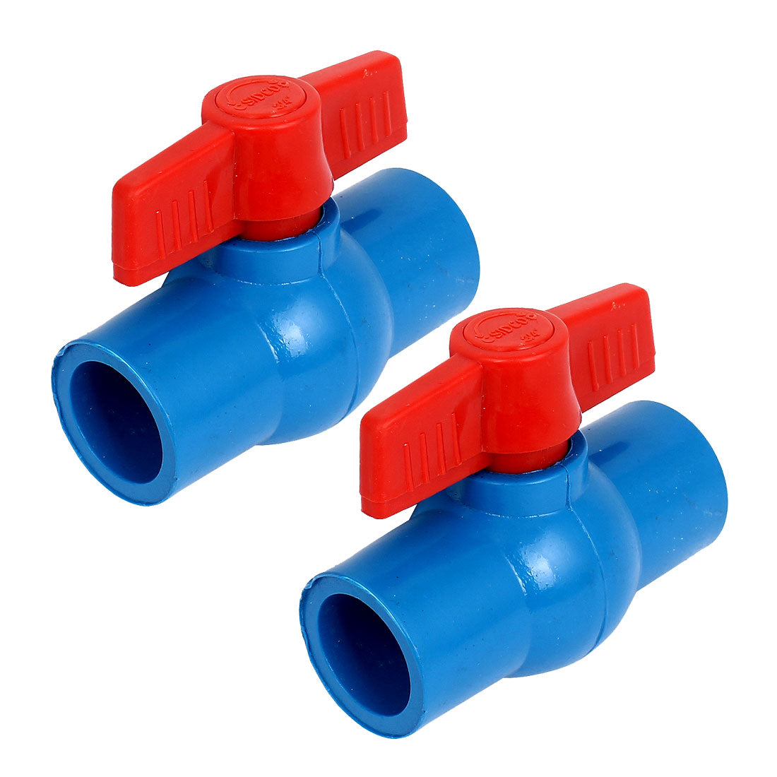 Harfington Water Supply 25mm to 25mm Full Port U-PVC Ball Valve Pipe Fitting 2 Pcs
