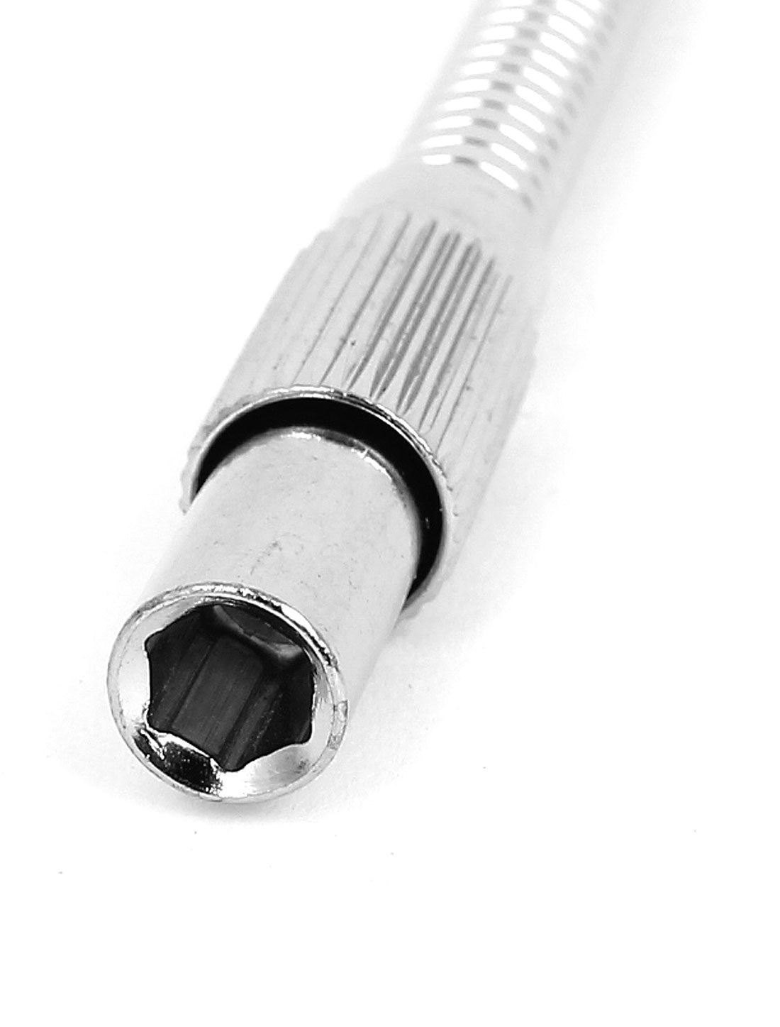 Harfington 8" Length 1/4" Hex Driver Flex Flexible Socket Extension Bar Silver Tone 2 Pcs