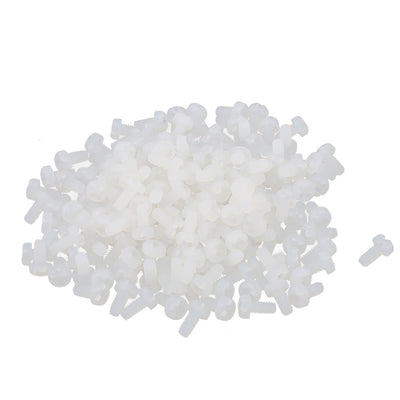 Harfington M2 x 4mm Nylon 6/6 Fillister Head Phillips Drive Machine Screw grey white 100pcs