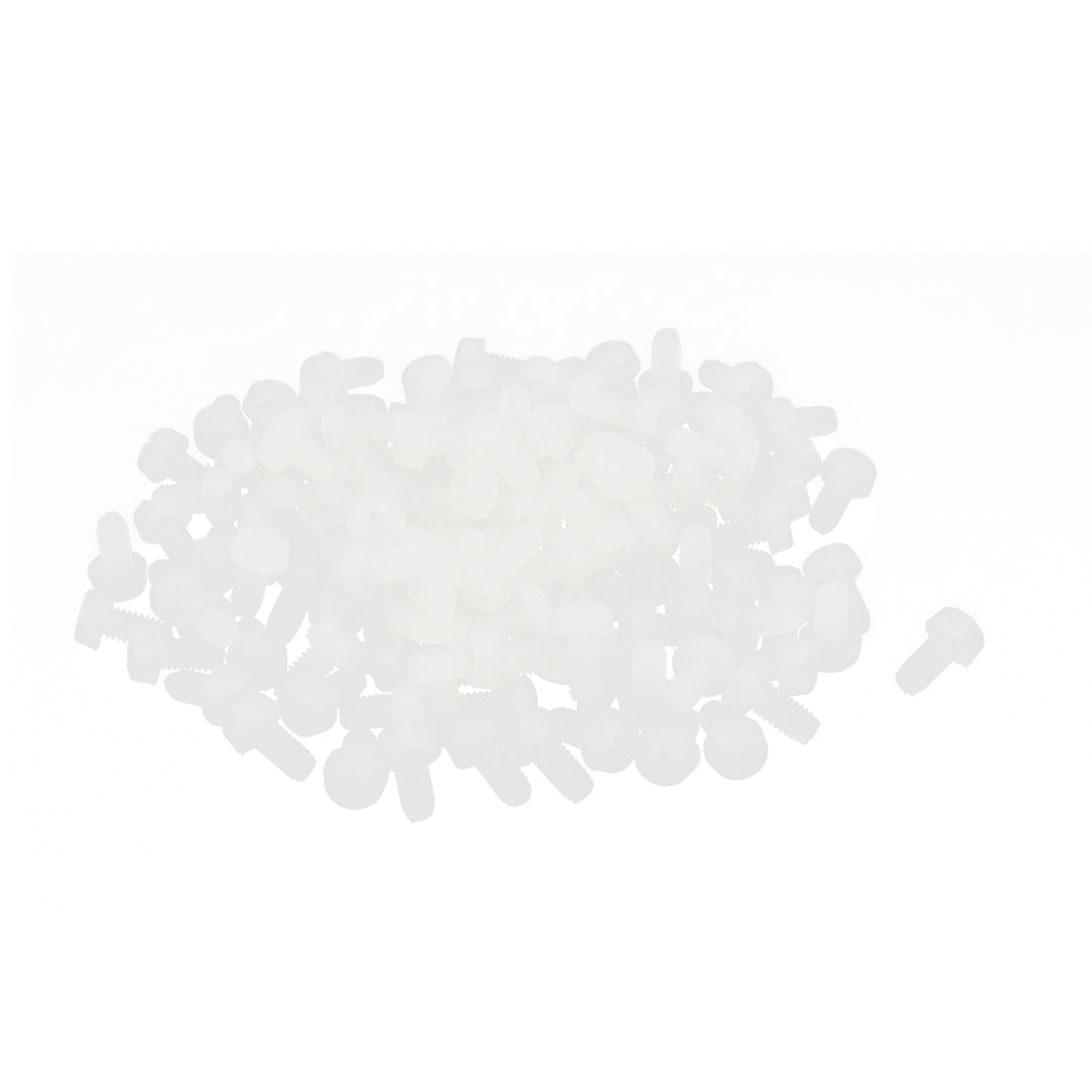 Harfington M2.5 x 5mm Nylon 6/6 Fillister Head Phillips Drive Machine Screw grey white 100pcs