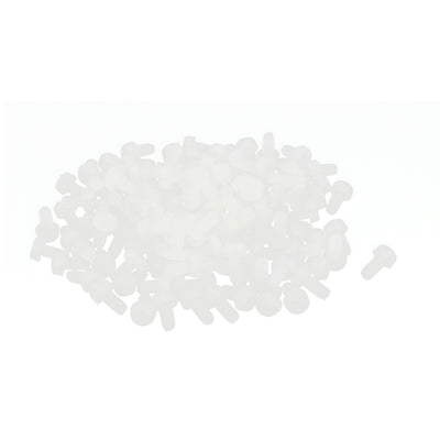 Harfington M2.5 x 5mm Nylon 6/6 Fillister Head Phillips Drive Machine Screw grey white 100pcs