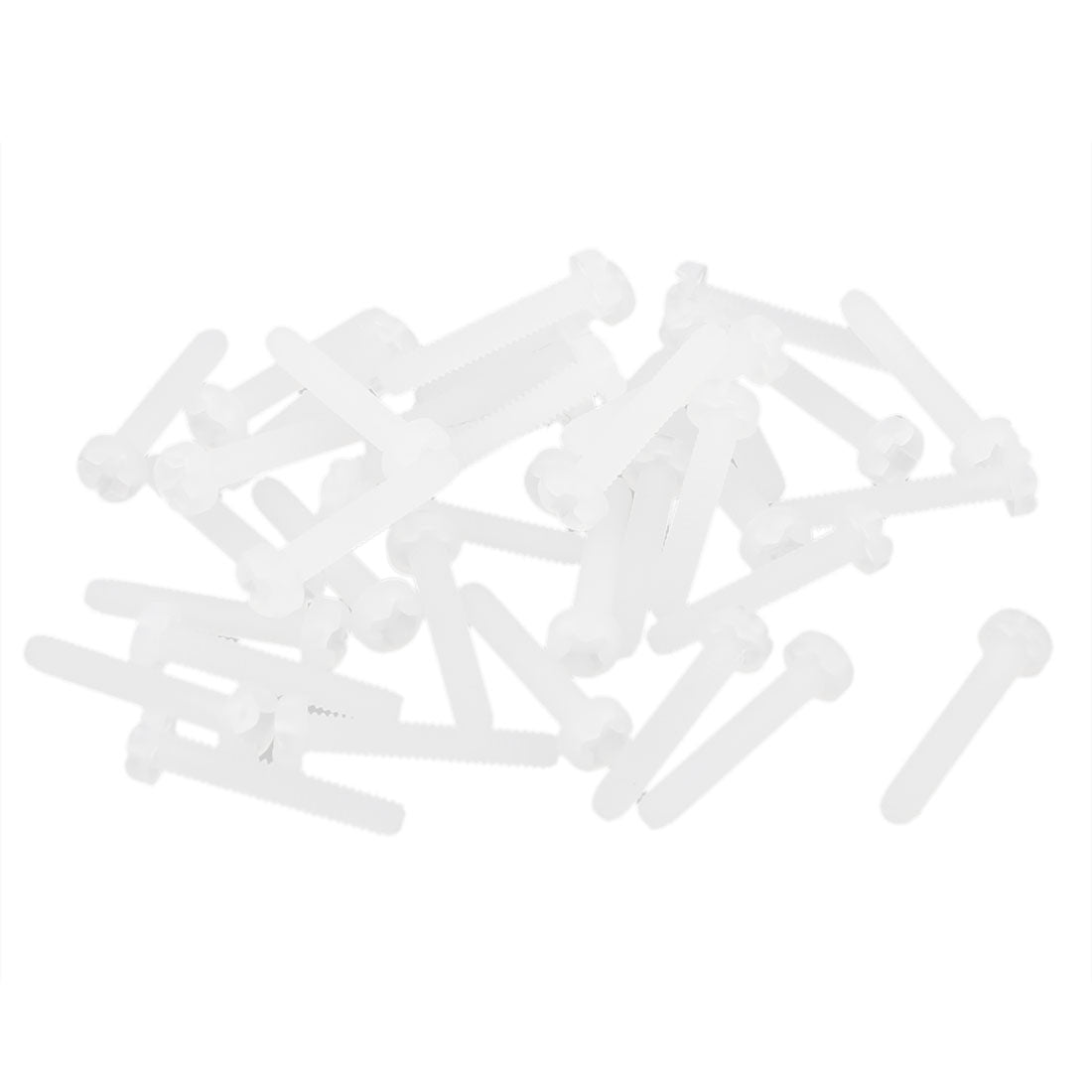 Harfington M2 x 12mm Nylon 6/6 Fillister Head Phillips Drive Machine Screw grey white 50pcs