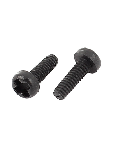 Harfington M2 x 6mm Plastic Phillips Cross Pan Head Machine Screws Black 50 PCS