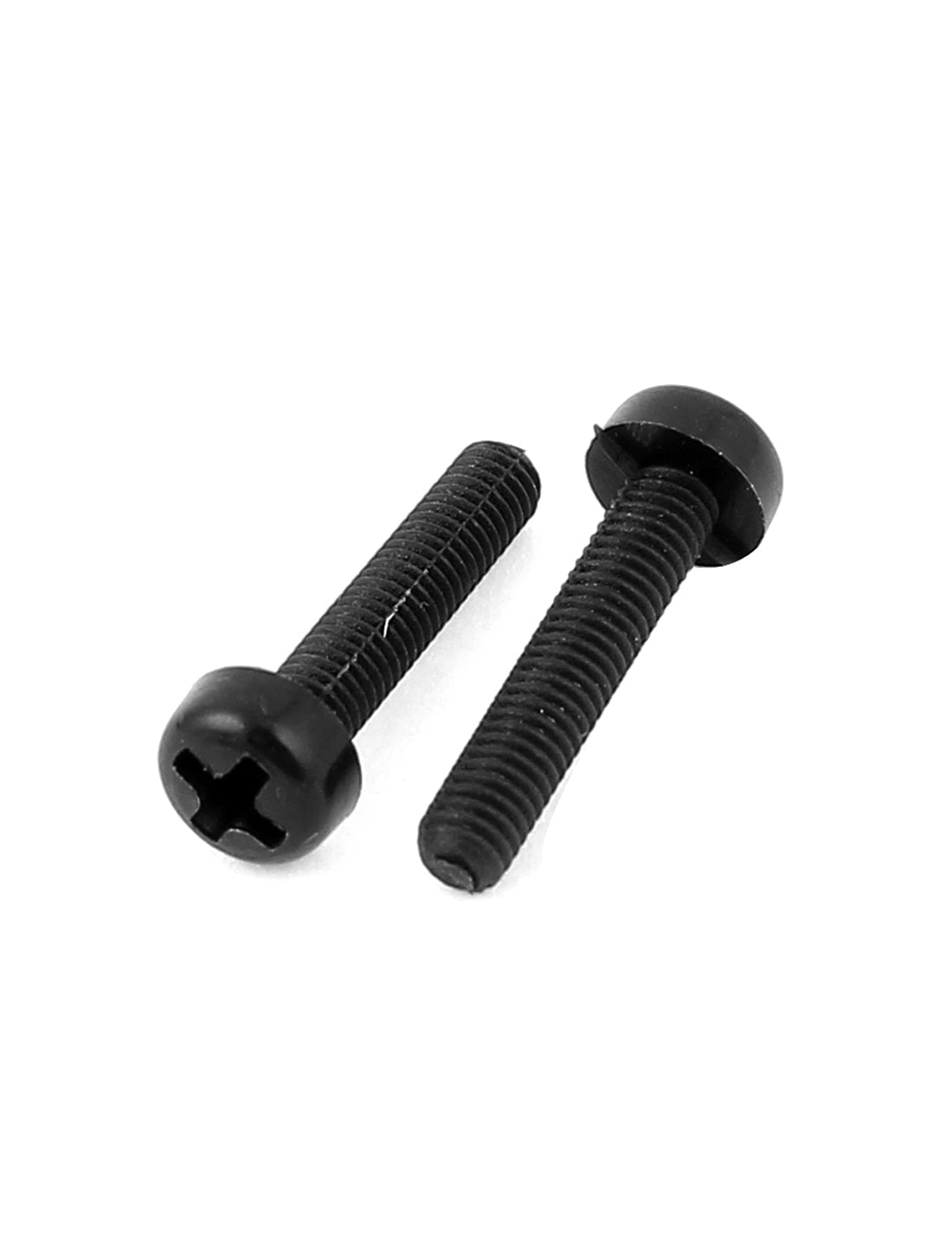 Harfington M3 x 15mm Plastic Phillips Cross Pan Head Machine Screws Black 50 PCS