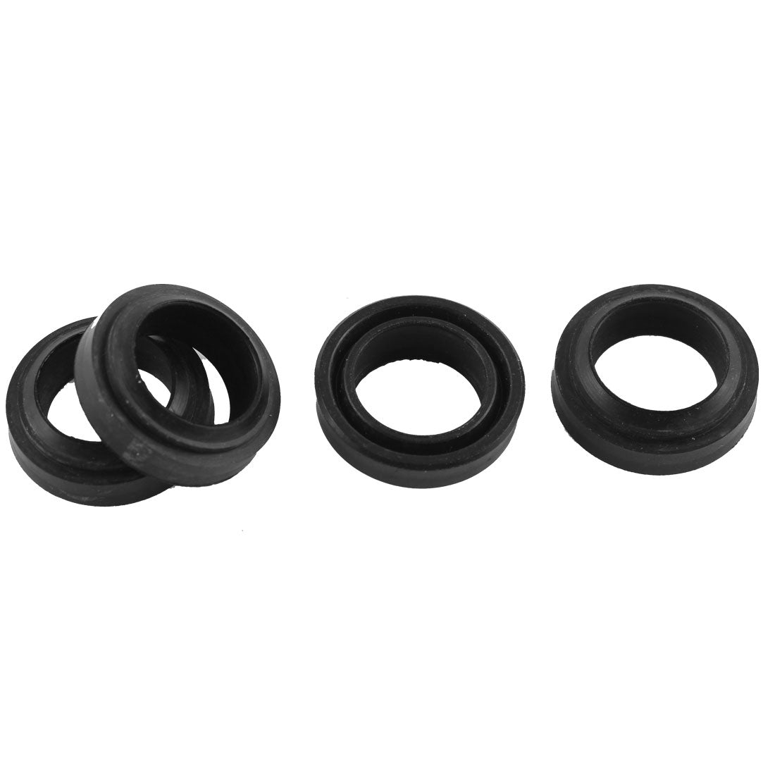 Harfington 18mmx12mmx6mm Pneumatic Cylinder NBR Wiper Dust Seal Black 4Pcs