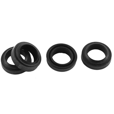 Harfington 18mmx12mmx6mm Pneumatic Cylinder NBR Wiper Dust Seal Black 4Pcs