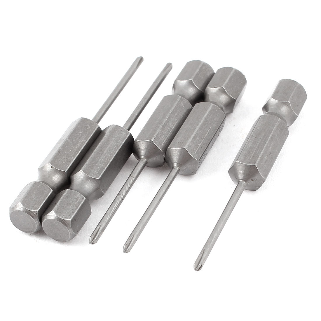 Harfington 5pcs 1/4" Hex Shank 1.5mm Tip PH000 Magnetic Phillips Crosshead Screwdriver Bits 50mm