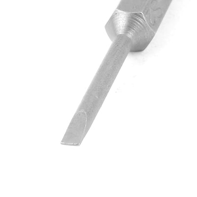 Harfington 1/4" Hex Shank 2.5mm Tip Slotted Magnetic Screwdriver Bits 50mm Length 5Pcs