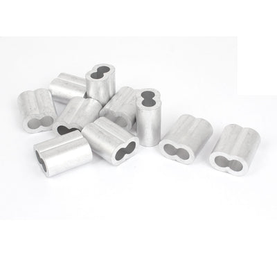 Harfington 5/16" Wire Rope Aluminum Sleeves Clip Fittings Loop Sleeve Cable Crimps 10pcs