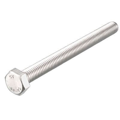 Harfington M8 x 90mm DIN933 Stainless Steel Hex Head Screw Bolt Cap 5 Pcs