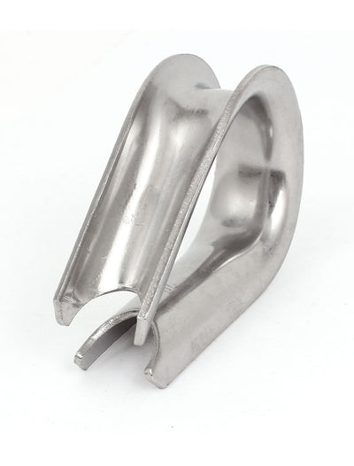 Harfington Stainless Steel 20mm 3/4" Standard Wire Rope Cable Thimbles Silver Tone