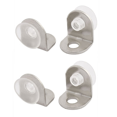 Harfington 17mmx14mmx13mm Glass Shelf Mounting Holder Support Suction Cup Plates 4Pc
