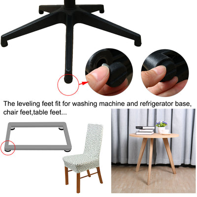 Harfington 12pcs M6 x 20mm Male Thread Anti-slip Adjustable Screw On Furniture Levelling Foot Glide Mounts Protector