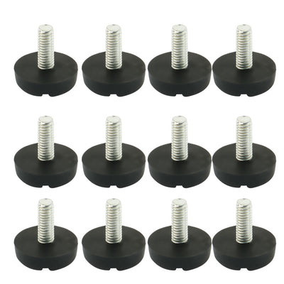 Harfington 12pcs M6 x 20mm Male Thread Anti-slip Adjustable Screw On Furniture Levelling Foot Glide Mounts Protector