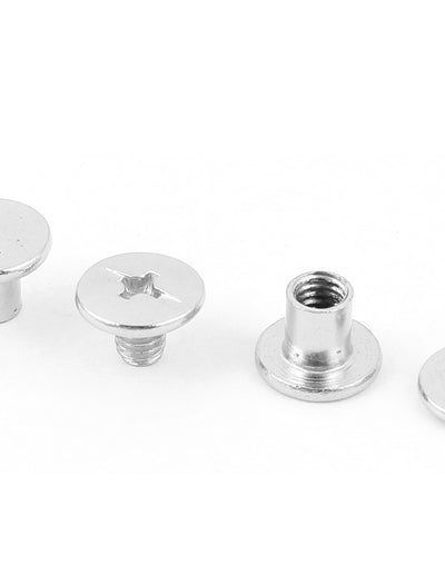 Harfington 10pcs 5mmx6mm Nickel Plated Binding Chicago Screw Post for Album Scrapbook