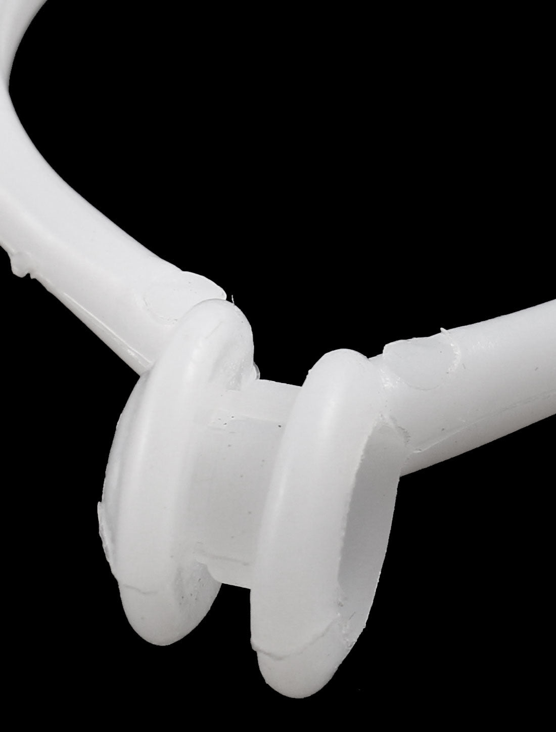 Harfington 12x Universal Curtain Rod Hanger Ring Clasp Drape Accessories Plastic White