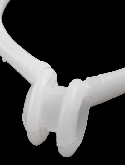 Harfington 12x Universal Curtain Rod Hanger Ring Clasp Drape Accessories Plastic White
