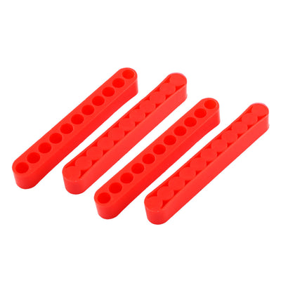 Harfington 90mm Long 7mm Dia 11-Hole Screwdriver Bit Holder Block Red 4 Pcs