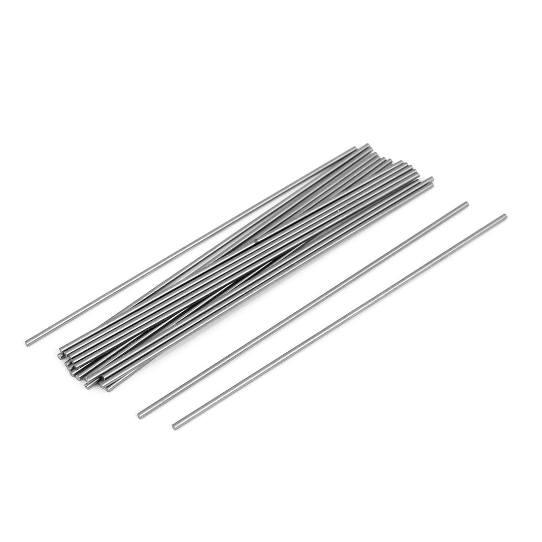 Harfington 20 Pcs Silver Tone Steel Rod Round Stock Lathe Tools 1.4mm Diameter 100mm Long