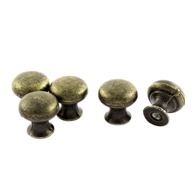 Harfington 17mmx17mm Home Office Cupboard Retro Style Mini Pull Knob Handle 5 Pcs